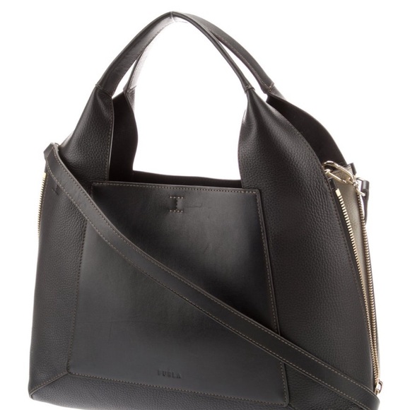 Furla Large Black Gilda Eva Longoria AppleTV In the Land of Women tote larger sz - Picture 4 of 5